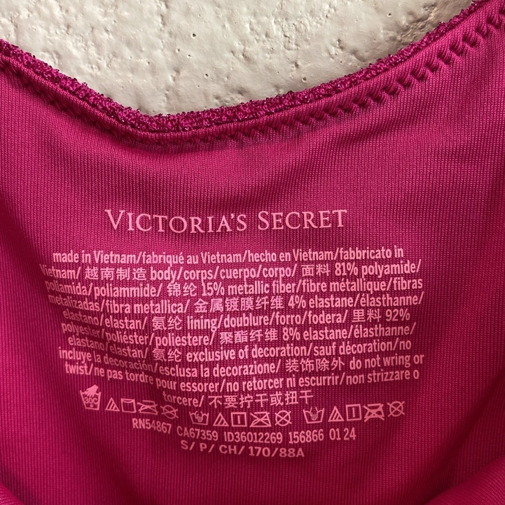 VICTORIA'S SECRET‎ SWIM Shimmer Cut-Out Bandeau One-Piece Swimsuit Size Small - Picture 4 of 13